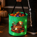 Top Market,Adorable,Halloween,Gift For Kids,Icon - Candy Bag For Kids Haunted Places Ghost Custom Name - Personalized Glowing Halloween Basket