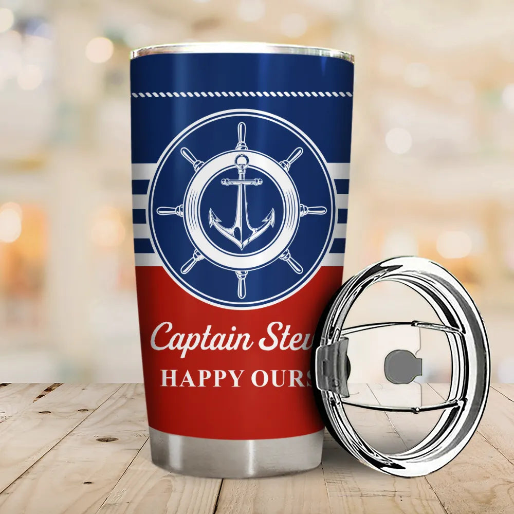 Pontoon,Confident,Gift For Men,Gift For Yourself,Outdoor Decor,Icon - Captain Boat Name - Personalized Tumbler