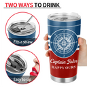 Pontoon,Confident,Gift For Men,Gift For Yourself,Outdoor Decor,Icon - Captain Boat Name - Personalized Tumbler