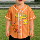 Cartoon Dinosaur Vehicles For Kids - Personalized Baseball Jersey Shirt