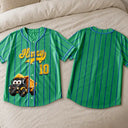 Cartoon Dinosaur Vehicles For Kids - Personalized Baseball Jersey Shirt