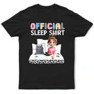 Gift For Women,Cat Lovers,Cat Mom,Pet Lovers,Pet Mom - Cat Mom Official Sleep Shirt - Personalized T Shirt
