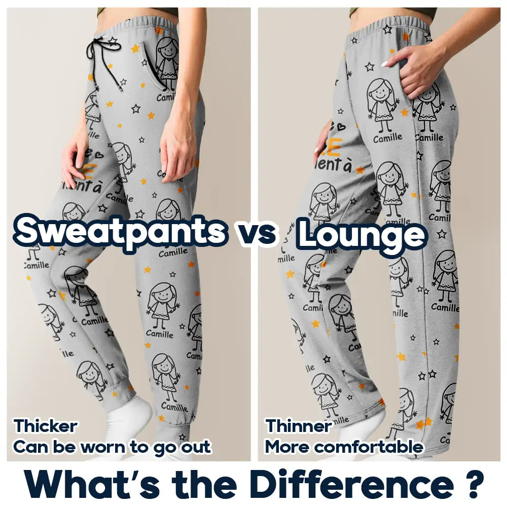 Gift For Women,Gift For Men,Parents,Gift For Mother,Gift For Grandpa,Gift For Father,Gift For Grandma,Gift For Grandparents,Love,French - Ce Grand-Père Cette Grand-Mère Ce Papa Cette Maman Appartient À - Pantalon De Pyjama Personnalisé