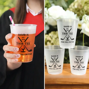 Golf,Gift For Husband,Gift For Men,Gift For Grandpa,Gift For Father,Humorous - Celebrate Birthday And Still On Par - Personalized Frosted Cups