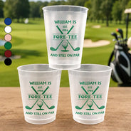 Golf,Gift For Husband,Gift For Men,Gift For Grandpa,Gift For Father,Humorous - Celebrate Birthday And Still On Par - Personalized Frosted Cups