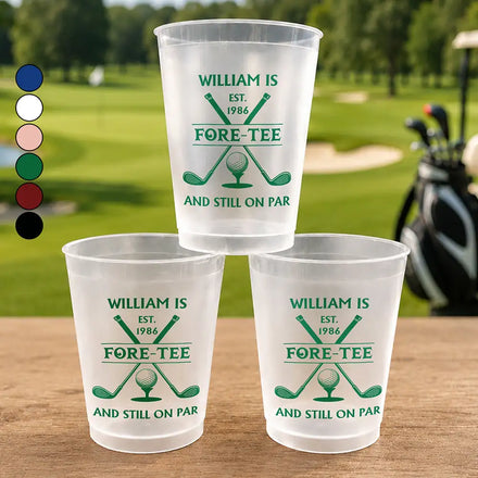 Celebrate Birthday And Still On Par - Personalized Frosted Cups