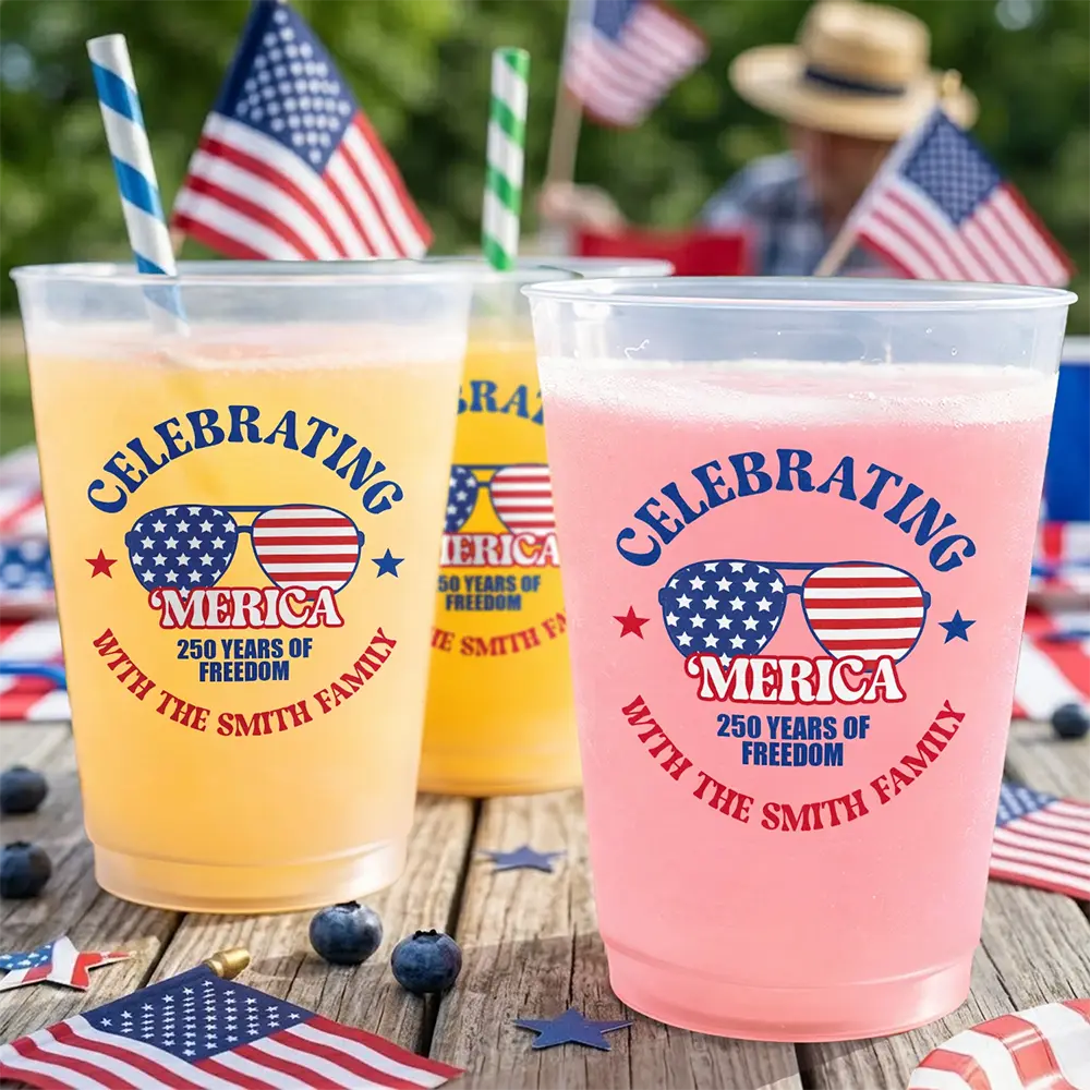 Celebrating 'Merica 250 Years Of Freedom - Personalized Frosted Cups