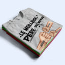 Gift For Yourself,Gift For Men,Gift For Grandpa,Gift For Father,Happy,French - Check Du Poing Le Meilleur Papa Du Monde - T Shirt Personnalisé