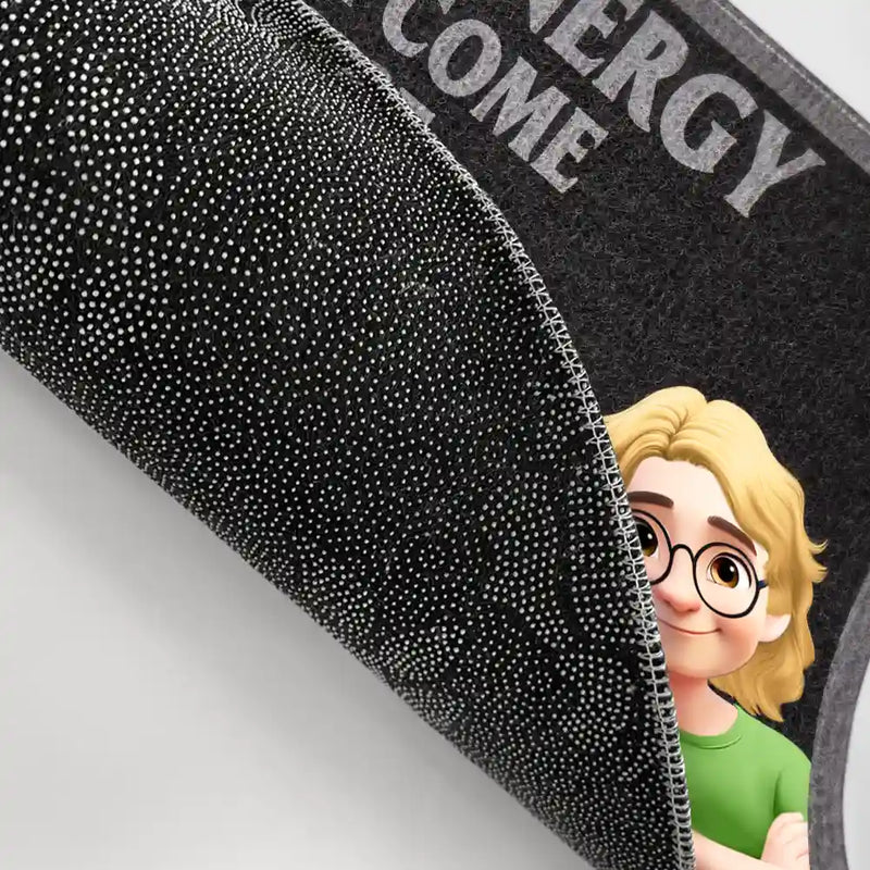 Family,Parents,Happy - Check Ya Energy Before Come In This House - Personalized Doormat