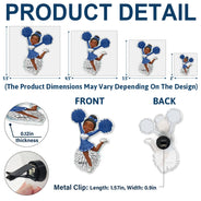 Gift For Yourself,Happy - Cheerleader Happy On The Road - Personalized Acrylic Car Vent Clip