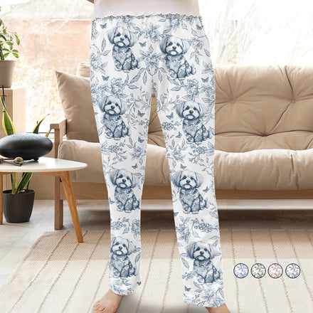Chinoiserie Toile Dog - Personalized Pajama Pants