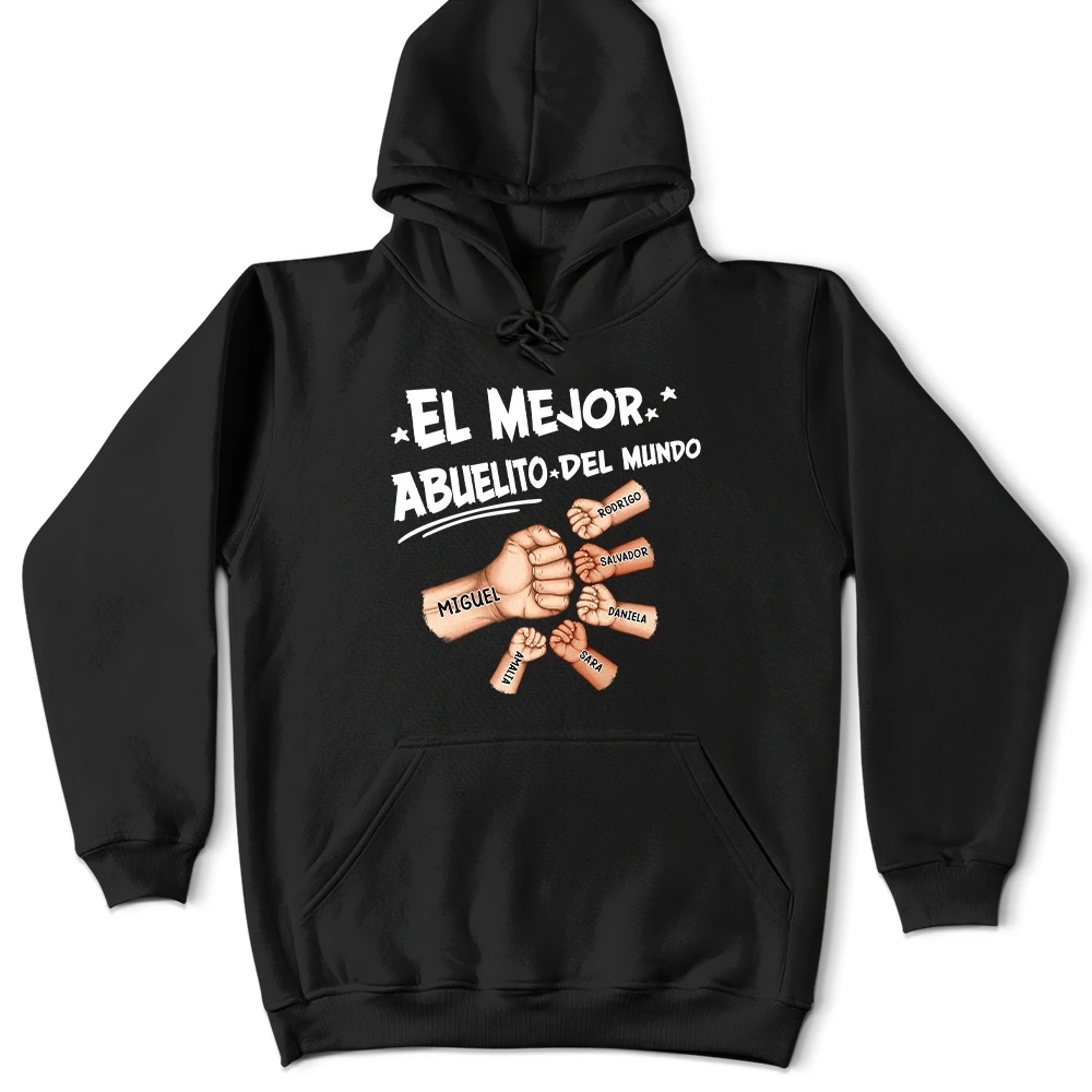 Gift For Yourself,Gift For Men,Gift For Grandpa,Gift For Father,Happy,Spanish - Choque De Puños El Mejor Papá Del Mundo - Camiseta Personalizada