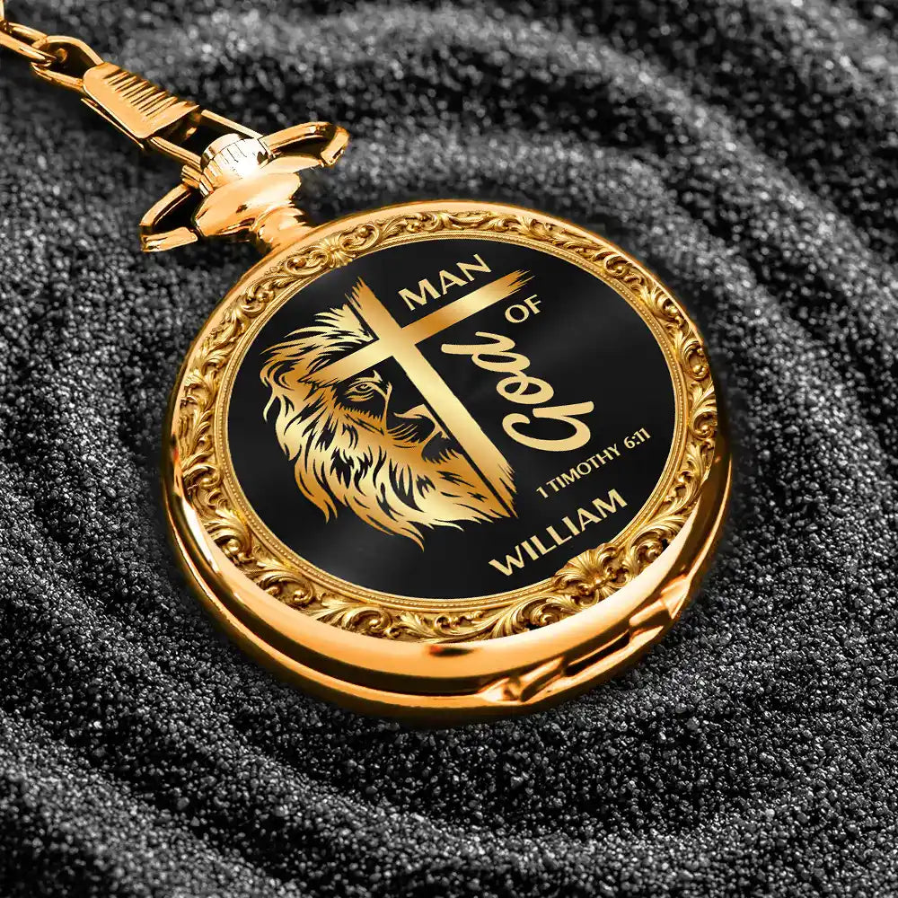 Christian Man Of God - Personalized Pocket Watch