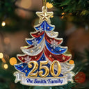 Independence Day,America 250th,Christmas,Proud,Family,Custom Text - Christmas Faith Family Freedom Always - Personalized Custom Shaped Acrylic Ornament