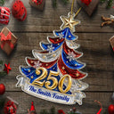 Independence Day,America 250th,Christmas,Proud,Family,Custom Text - Christmas Faith Family Freedom Always - Personalized Custom Shaped Acrylic Ornament
