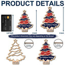 Independence Day,America 250th,Christmas,Proud,Family,Custom Text - Christmas Family United Like Branches Rooted In Pride - Personalized 2-Layered Wooden Ornament
