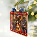 Independence Day,America 250th,Christmas,Proud,Family,Custom Text - Christmas Patriotic Love For America - Personalized Custom Shaped Acrylic Ornament