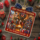 Independence Day,America 250th,Christmas,Proud,Family,Custom Text - Christmas Patriotic Love For America - Personalized Custom Shaped Acrylic Ornament