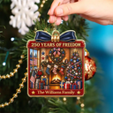 Independence Day,America 250th,Christmas,Proud,Family,Custom Text - Christmas Patriotic Love For America - Personalized Custom Shaped Acrylic Ornament