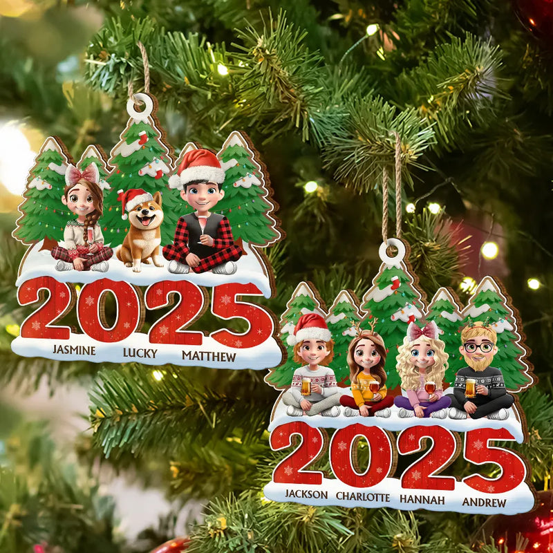 Gift For Couples,Gift For Husband,Gift For Wife,Gift For Boyfriend,Gift For Girlfriend,Gift For Mother,Gift For Father,Family,Pet Lovers,Pet Mom,Pet Dad,Dog Lovers,Dog Mom,Dog Dad,Dog Couple,Cat Lovers,Cat Mom,Cat Dad,Cat Couple,Gift For Bestie,Gift For Brothers,Gift For Sisters,Gift For Sibling,Love,Christmas - Christmas 3D Family A Whole Lot Of Love - Personalized Custom Shaped Wooden Ornament