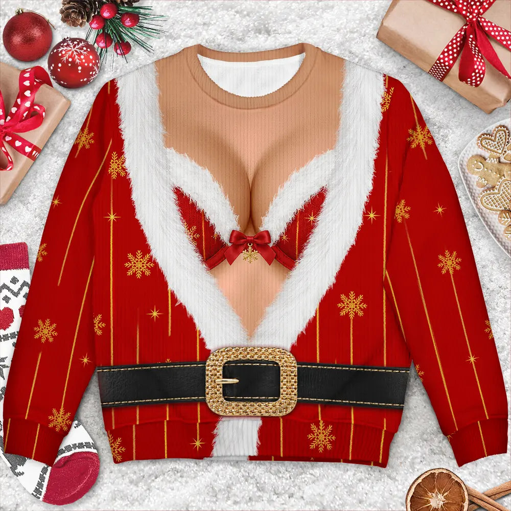 Top Market,Christmas,Humorous,Gift For Yourself,Gift For Women,Icon - Christmas 3D Sexy Body Wife Sisters - Personalized Unisex Ugly Sweater