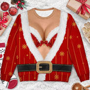 Top Market,Christmas,Humorous,Gift For Yourself,Gift For Women,Icon - Christmas 3D Sexy Body Wife Sisters - Personalized Unisex Ugly Sweater