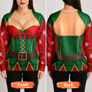 Top Market,Christmas,Humorous,Gift For Yourself,Gift For Women,Icon - Christmas 3D Sexy Body Wife Sisters - Personalized Unisex Ugly Sweater