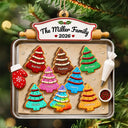 Top Market,Sentimental,Christmas,Family,Icon - Christmas Cookies Family - Personalized 2-Layered Wooden Ornament