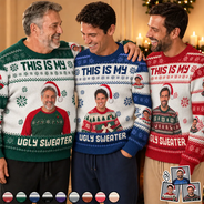 Gift For Yourself - Christmas Custom Photo This Is My Ugly Sweater - Personalized Unisex Ugly Sweater