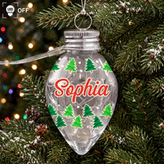 Christmas,Cozy,Family,Icon,Memorial - Christmas Decoration For Family - Personalized Ornament With Name Chili Bulb LED Light