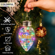 Christmas,Cozy,Family,Icon,Memorial - Christmas Decoration For Family - Personalized Ornament With Name Chili Bulb LED Light