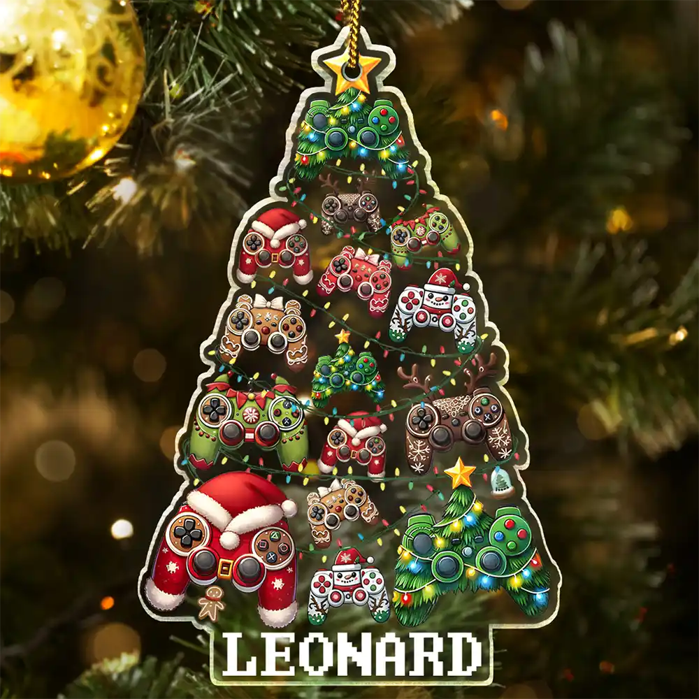 Christmas Decoration For Gamer - Personalized Custom Shaped Acrylic Ornament