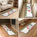Top Market,Sentimental,Christmas,Family,Icon - Christmas Family Stockings With Names - Personalized Runner Rug