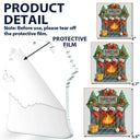 Christmas Fireplace Family Stockings Ceramic Effect - Personalized Custom Shaped Acrylic Ornament
