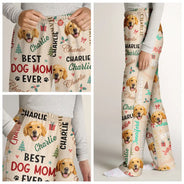 Christmas,Custom Photo,Cut-Face Photo,Gift For Couples,Pet Couple,Pet Lovers,Playful - Christmas Gift For Couples With Pets - Personalized Custom Photo Best Dog Dad Mom Ever Pajama Pants