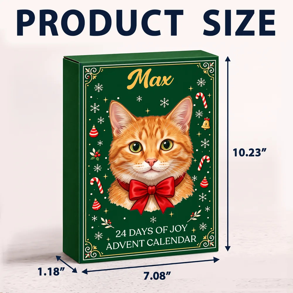 Art Design,Christmas,Custom Photo,Dog Lovers,Indoor Decor,Pet Lovers,Photo - Custom Dog Pose Christmas Advent Calendar,Playful - Christmas Gift For Dog Lovers, Dog Owner - Personalized Custom Photo 3D Realistic Dog Ornament Advent Calendar