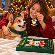 Art Design,Christmas,Custom Photo,Dog Lovers,Indoor Decor,Pet Lovers,Photo - Custom Dog Pose Christmas Advent Calendar,Playful - Christmas Gift For Dog Lovers, Dog Owner - Personalized Custom Photo 3D Realistic Dog Ornament Advent Calendar