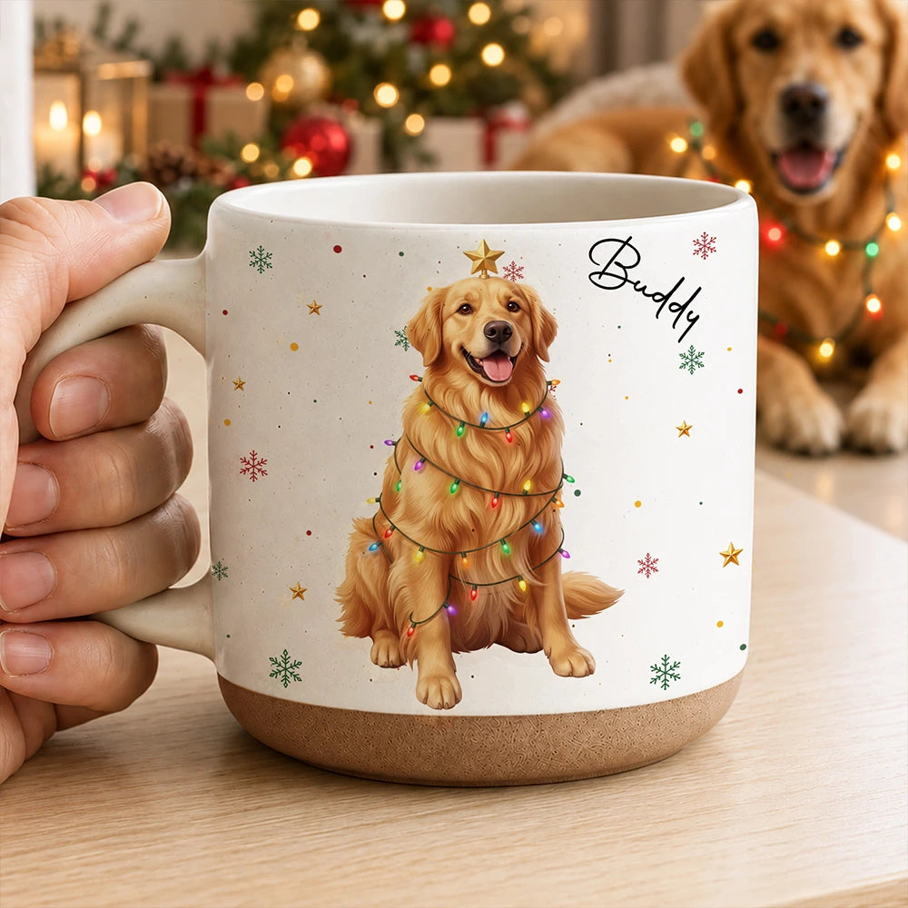 Art Design,Christmas,Custom Photo,Happy,Pet Lovers,Photo - Christmas Accessories 3D Cartoon Pet,Top Market - Christmas Gift For Fur Mom - Personalized Custom Photo Pet Name Pottery Mug