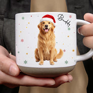 Art Design,Christmas,Custom Photo,Happy,Pet Lovers,Photo - Christmas Accessories 3D Cartoon Pet,Top Market - Christmas Gift For Fur Mom - Personalized Custom Photo Pet Name Pottery Mug