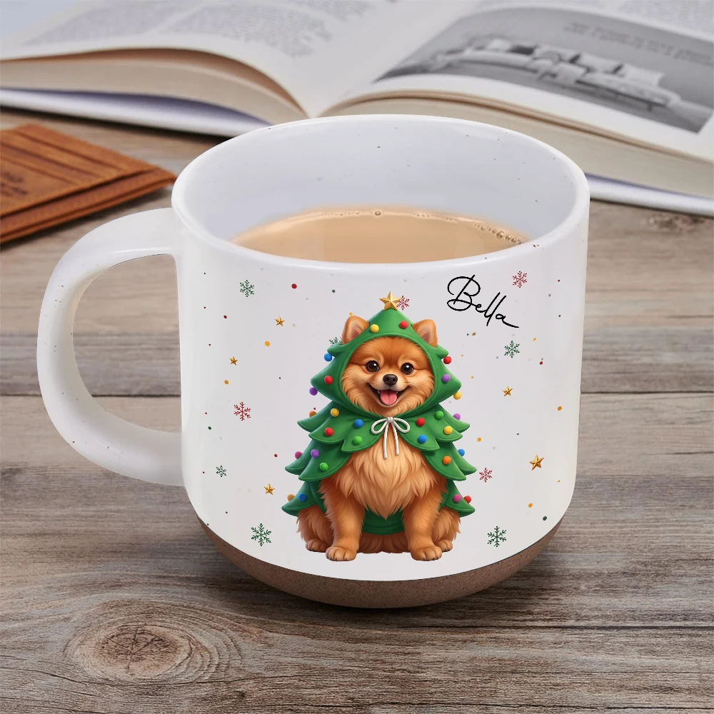 Art Design,Christmas,Custom Photo,Happy,Pet Lovers,Photo - Christmas Accessories 3D Cartoon Pet,Top Market - Christmas Gift For Fur Mom - Personalized Custom Photo Pet Name Pottery Mug