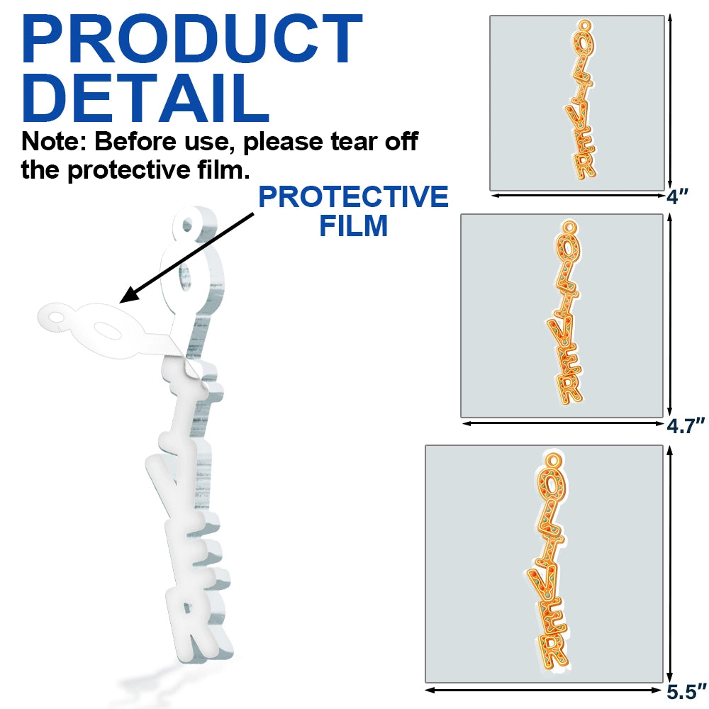 Christmas,Non-Eng,Gift For Yourself - Christmas Gingerbread Name Garland - Personalized Custom Shaped Acrylic Ornament