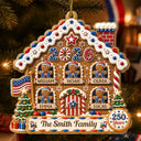 Independence Day,America 250th,Christmas,Proud,Family,Custom Text - Christmas Gingerbread Sweet Memories Built Together - Personalized Custom Shaped Acrylic Ornament