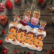 Christmas,Cozy,Family,Vector - Christmas Sweet Marshmallow S'mores Family - Personalized Custom Shaped Acrylic Ornament