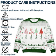 Family,Happy,Christmas - Christmas Tree Family - Personalized Unisex Ugly Sweater