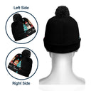 Pet Lovers,Pet Mom,Pet Dad,Happy,Dog Lovers,Dog Mom,Dog Dad - Christmas Woman Man And Dogs 3D Effect - Personalized Bobble Beanie Hat