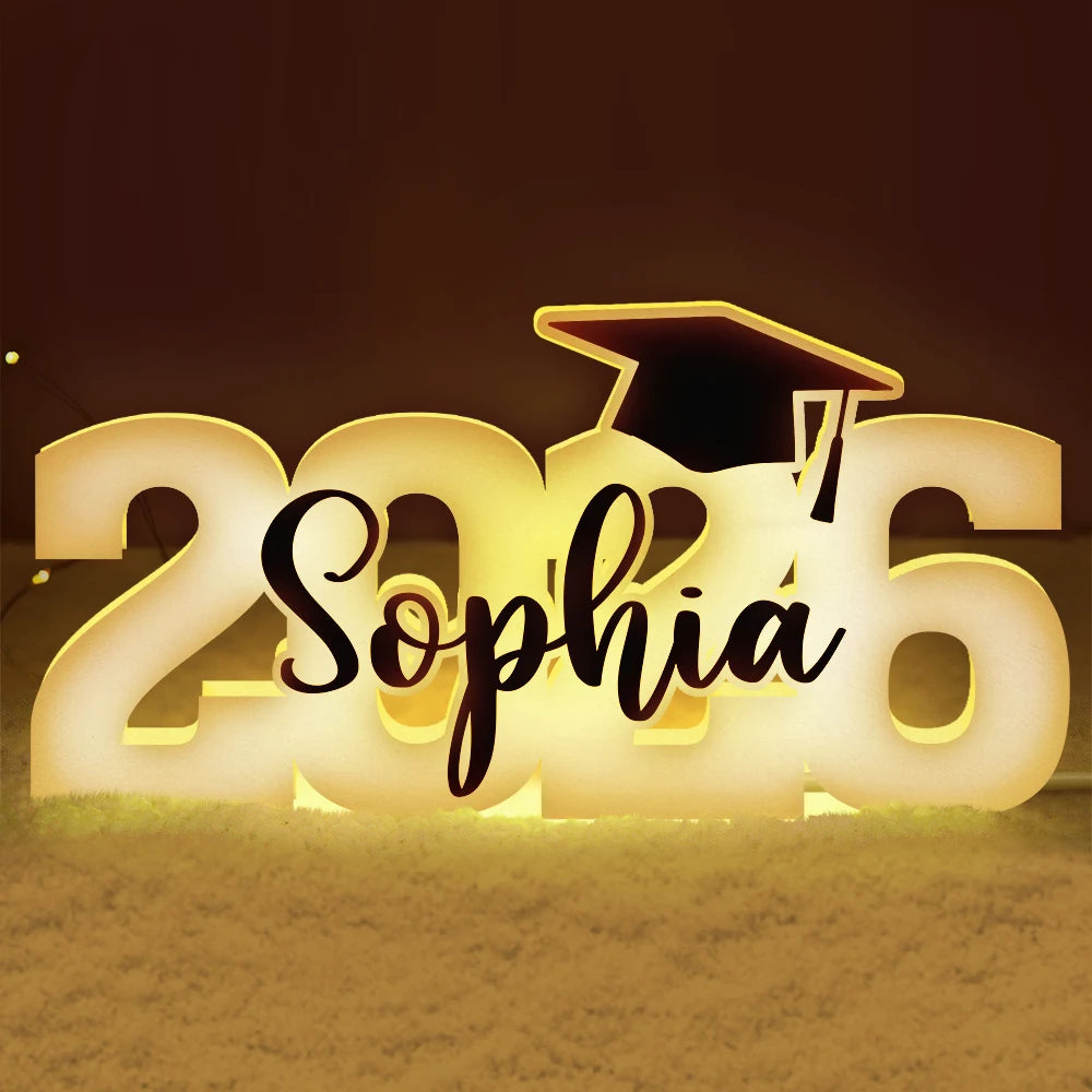 Love,Graduation,Gift For Daughter,Gift For Son,Gift For Yourself,Gift For Women,Gift For Men - Class Of 2025 Graduation - Personalized Custom Shaped Light Box
