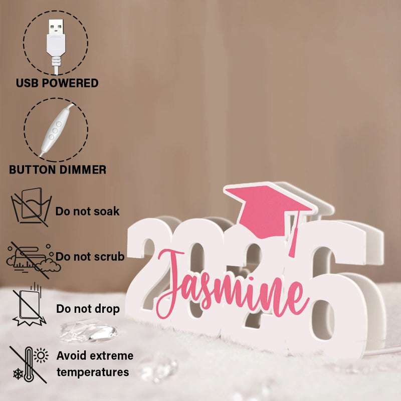 Love,Graduation,Gift For Daughter,Gift For Son,Gift For Yourself,Gift For Women,Gift For Men - Class Of 2025 Graduation - Personalized Custom Shaped Light Box
