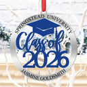 Christmas,Happy,Graduation - Class Of Graduation - Personalized Metal Ornament