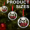 Christmas,Happy,Graduation - Class Of Graduation - Personalized Metal Ornament