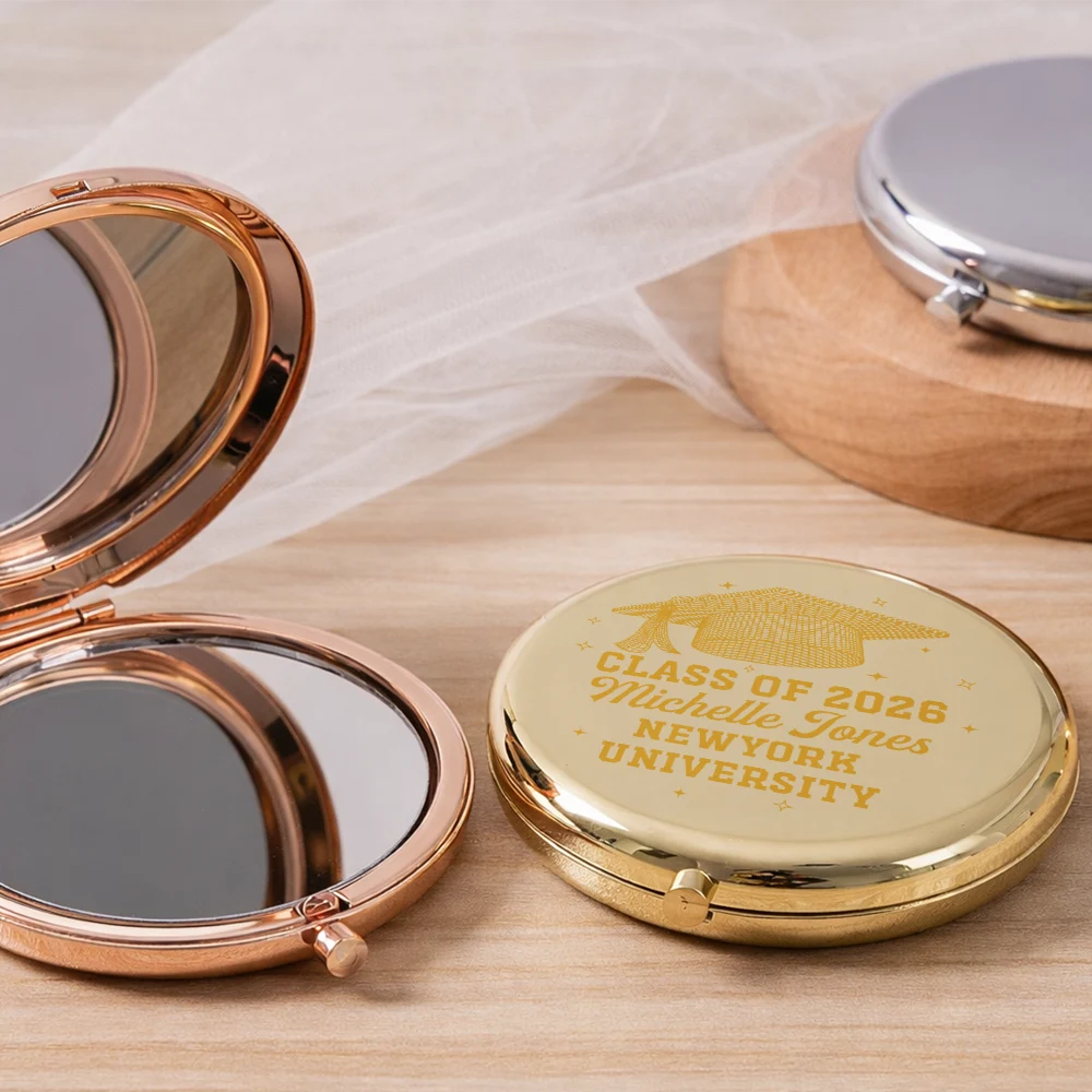 Graduation,Happy - Class Of Graduation Senior - Personalized Compact Mirror